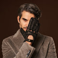 Marcello (black) – Luxurious Italian peccary driving gloves 10