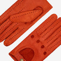 Marcello (orange) – Luxurious Italian peccary driving gloves 3