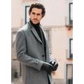 Marco (black) - Italian lambskin leather gloves with brown rabbit fur lining 9