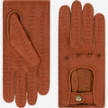 Maria (brown) - Italian driving gloves made of American deerskin leather 1
