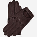 Mario (dark brown) - Italian lambskin leather driving gloves & touchscreen feature 1