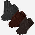 Mario (black) - Italian lambskin leather driving gloves 6