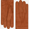 Matteo (brown) - Italian gloves made of American deerskin leather with cashmere lining 1