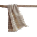 Camel Stripes Wool Blend Blanket 7
