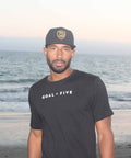 Goal Five Men's Black Cotton T-Shirt 3