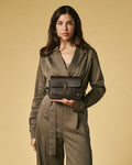 Mirella (dark brown) - Italian calf leather women's crossbody bag (with shoulder strap) 7