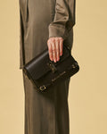 Mirella (dark brown) - Italian calf leather women's crossbody bag (with shoulder strap) 3