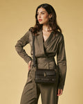 Mirella (dark brown) - Italian calf leather women's crossbody bag (with shoulder strap) 8