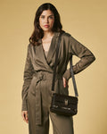 Mirella (dark brown) - Italian calf leather women's crossbody bag (with shoulder strap) 5