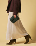 Mirella (green) - Italian calf leather women's crossbody bag (with shoulder strap) 1