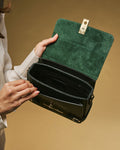 Mirella (green) - Italian calf leather women's crossbody bag (with shoulder strap) 5
