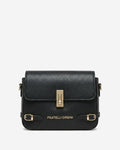 Mirella (black) - Italian calf leather women's crossbody bag (with shoulder strap) 1