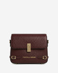 Mirella (eggplant) - Italian calf leather women's crossbody bag (with shoulder strap) 2