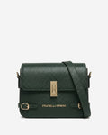 Mirella (green) - Italian calf leather women's crossbody bag (with shoulder strap) 2