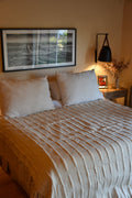 Multi Striped Natural Throw Blanket 6