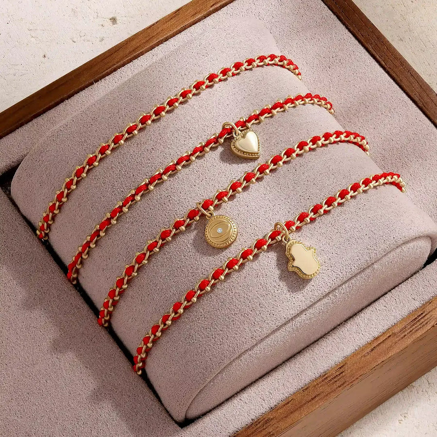 Divine Shield Red String Evil Eye Bracelet