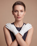 PZ01 (white) – Embroidered unlined Italian lambskin opera gloves 4
