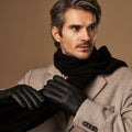 Noah (black) – Luxurious deerskin leather gloves with warm wool lining 4