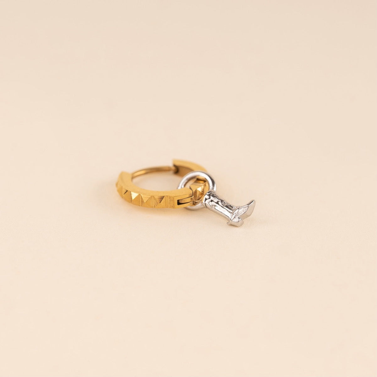 Studded Huggie Hoop Earrings