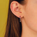 February Birthstone Huggie Hoop Charms 2