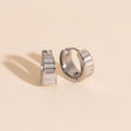Pearl Shell Teardrop Super Chunky Huggie Hoop Earrings 2