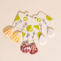 Jumbo Seashell Dangle Huggie Hoop Charms 10