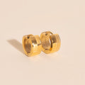 Naked Checkered Rounded Super Chunky Huggie Hoop Earrings 2