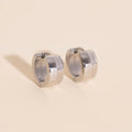 Naked Checkered Rounded Super Chunky Huggie Hoop Earrings 4