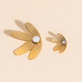 Mini Half Bloomed Stud Earrings 5