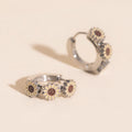 Sunflower 3D Huggie Hoop Earrings 7