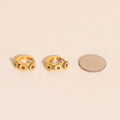 Sunflower 3D Huggie Hoop Earrings 8
