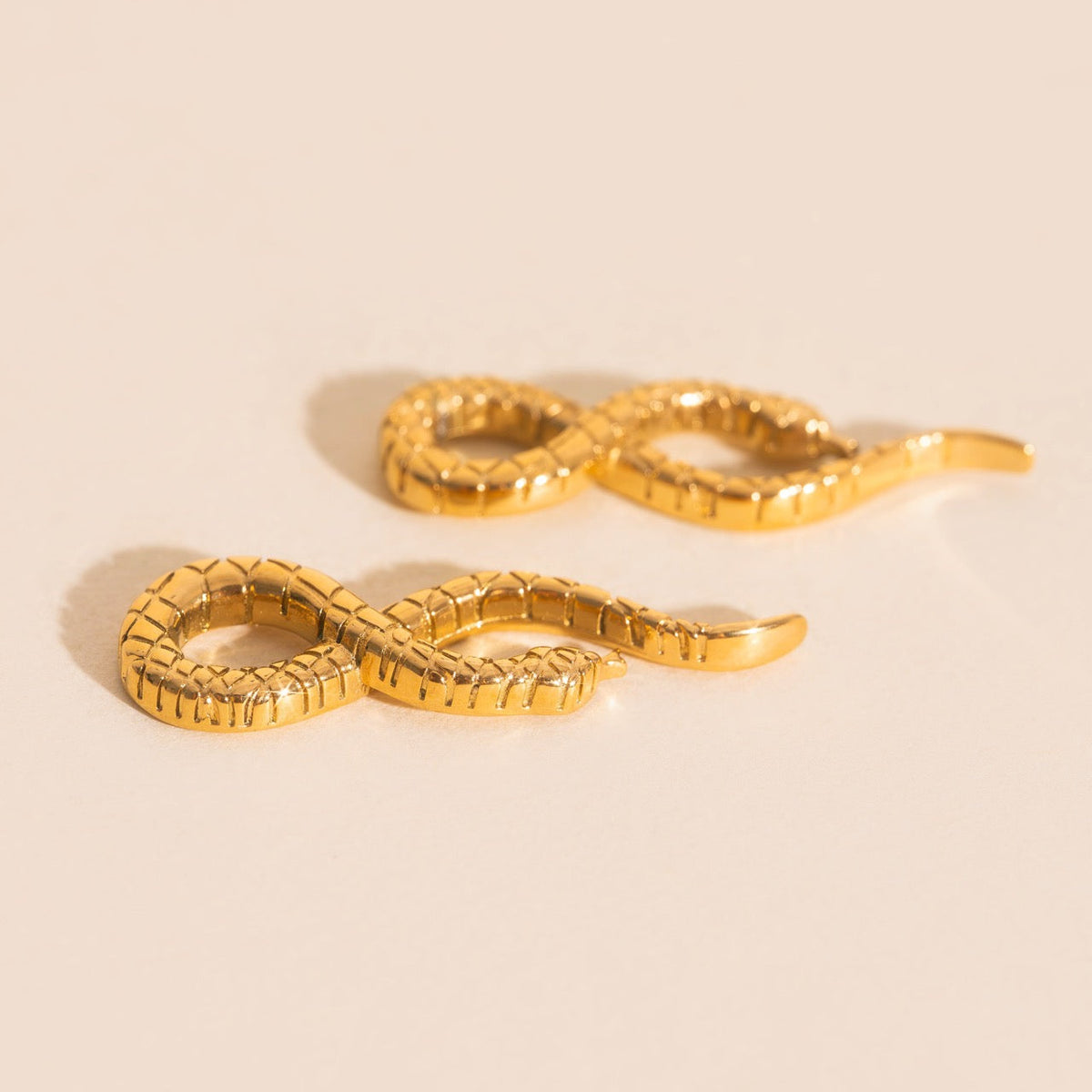 Snake Chunky Huggie Hoop Charms