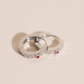 Red Crystal Textured Huggie Hoop Earrings 5