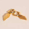 Wing Chunky Huggie Hoop Charms 1