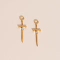 Sword Chunky Huggie Hoop Charms 1