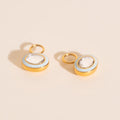 Blue Frost Chunky Huggie Hoop Charms 1