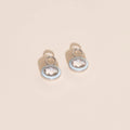 Blue Frost Chunky Huggie Hoop Charms 6