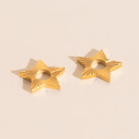 Winter Star Chunky Huggie Hoop Charms