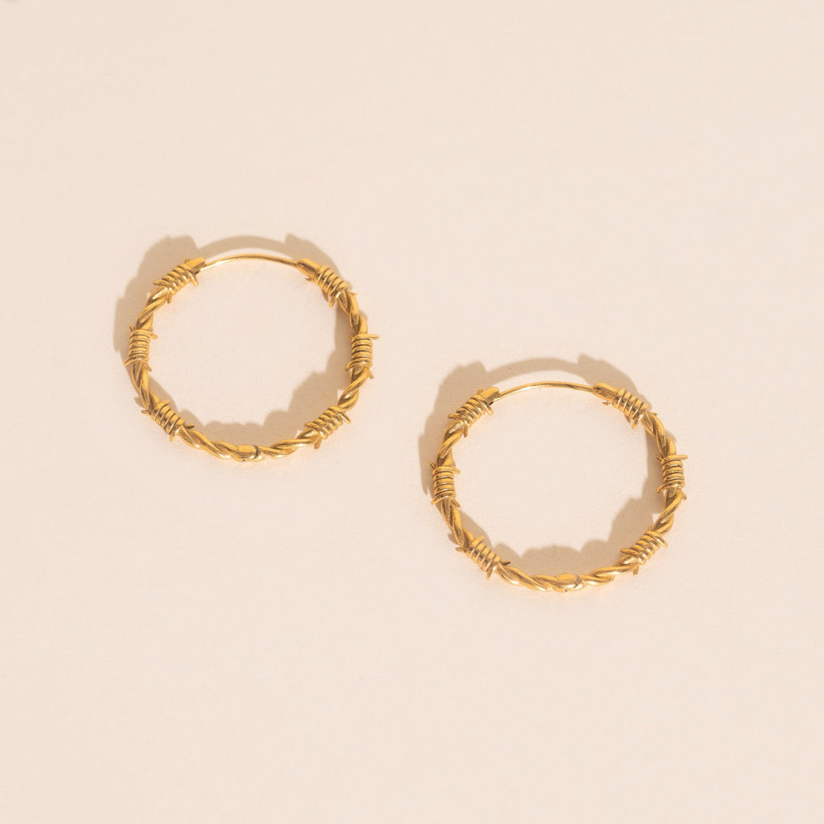 Barbed Wire Huggie Hoop Earrings