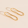 Hammered Oval Stud Earrings 2