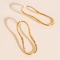 Hammered Oval Stud Earrings 1