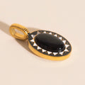 Black Stone Necklace Charm 1