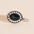 Black Stone Necklace Charm 6