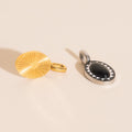 Black Stone Necklace Charm 5
