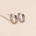 Black Star Chunky Huggie Hoop Earrings 6
