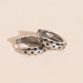 Black Star Chunky Huggie Hoop Earrings 5
