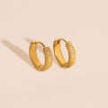Snake Chunky Huggie Hoop Earrings 2