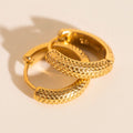 Snake Chunky Huggie Hoop Earrings 1
