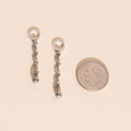 Beaded Metal Chain Chunky Huggie Hoop Charms 8