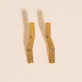 Flat Hammered Bar Stud Earrings 2